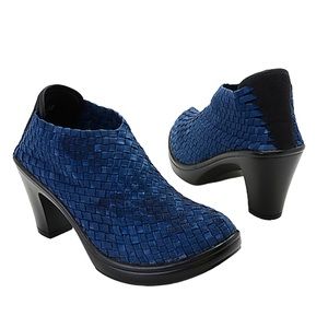 Corkys Hot Woven Elastic Blue Ankle Boots 9